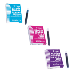 3 Set Cartuchos Tinta Pilot Parallel Pen Diferentes Colores
