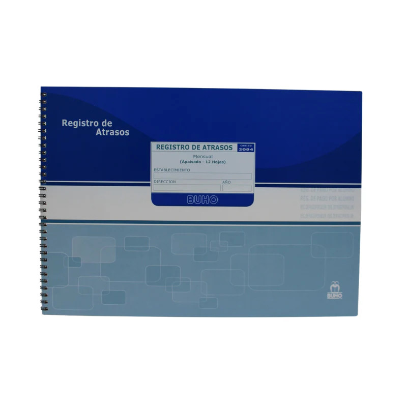 Libro 2094 - Registro de Atrasos Marca Búho
