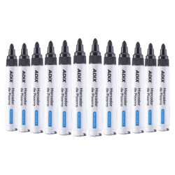 Marcador de Pizarra Negro 12 Unidades