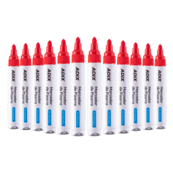 Marcador de Pizarra Rojo 12 Unidades