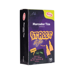 Marcador Tiza Naranjo 10 un.