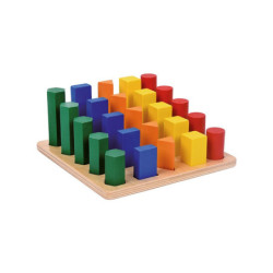 Escala Cuerpos Geométricos Madera Montessori DACTIC material-didactico
